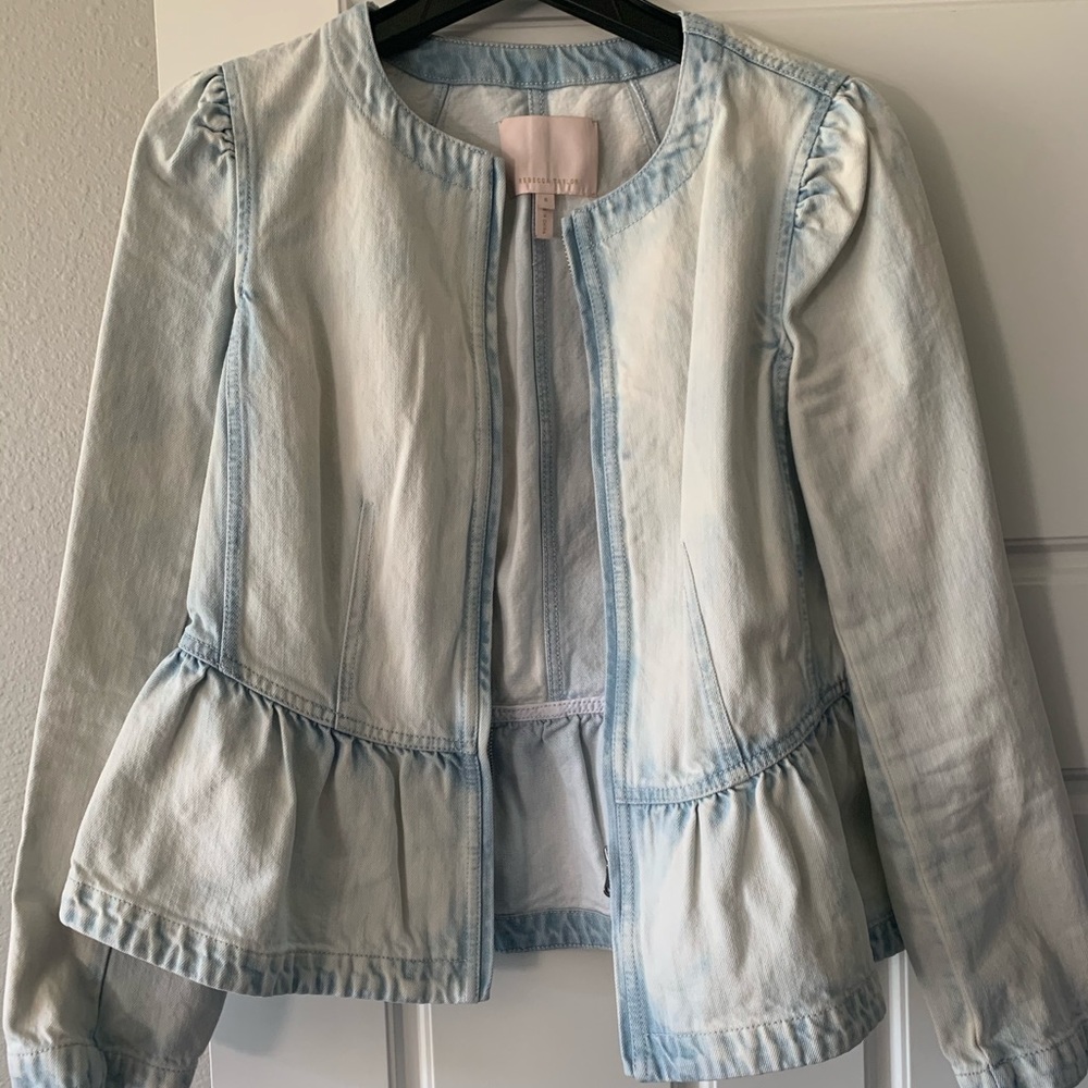 Rebecca Taylor Acid Wash Denim Jacket